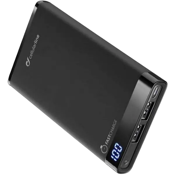 Acumulator extern Cellularline FreePower Slim, 6000mAh, Negru