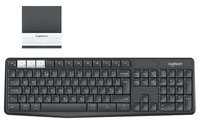 Клавиатура Logitech K375s, Беспроводное, Графитовый