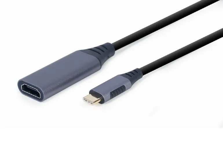 Cablu Video Cablexpert A-USB3C-HDMI-01, USB Type-C (M) - HDMI, 0,15m, Gri