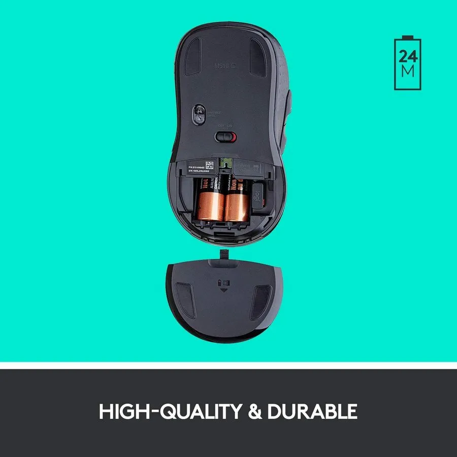 Беcпроводная мышь Logitech M510, Чёрный