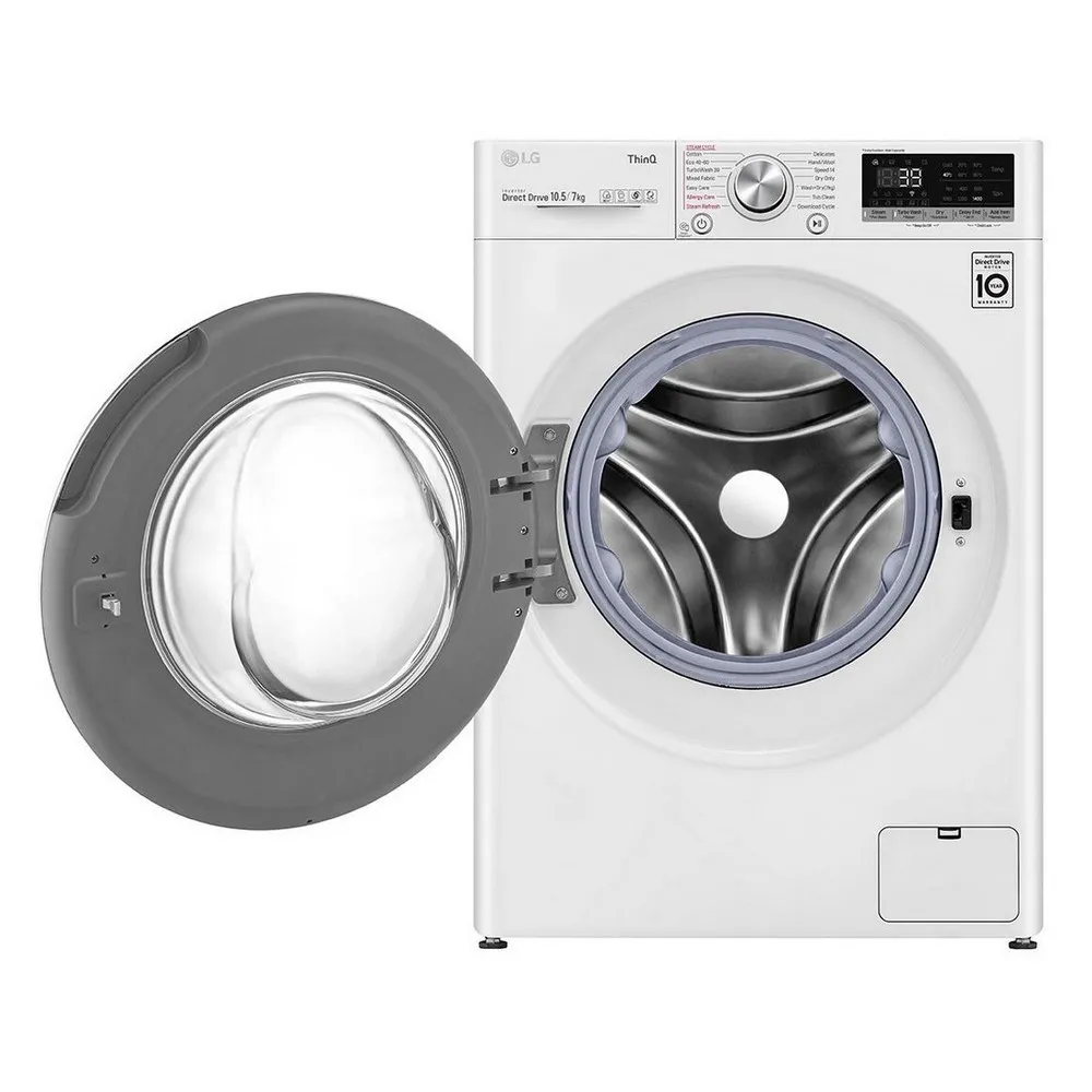 Mașină de spălat cu uscător LG F4DV710S1E, 10,5kg, Alb