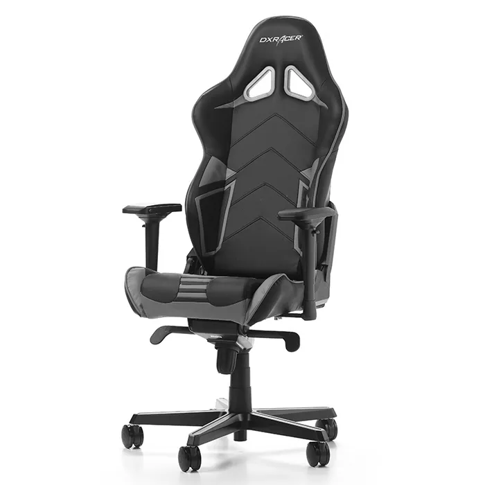 Scaun Gaming DXRacer Racing Pro, PU Piele, Negru/Gri