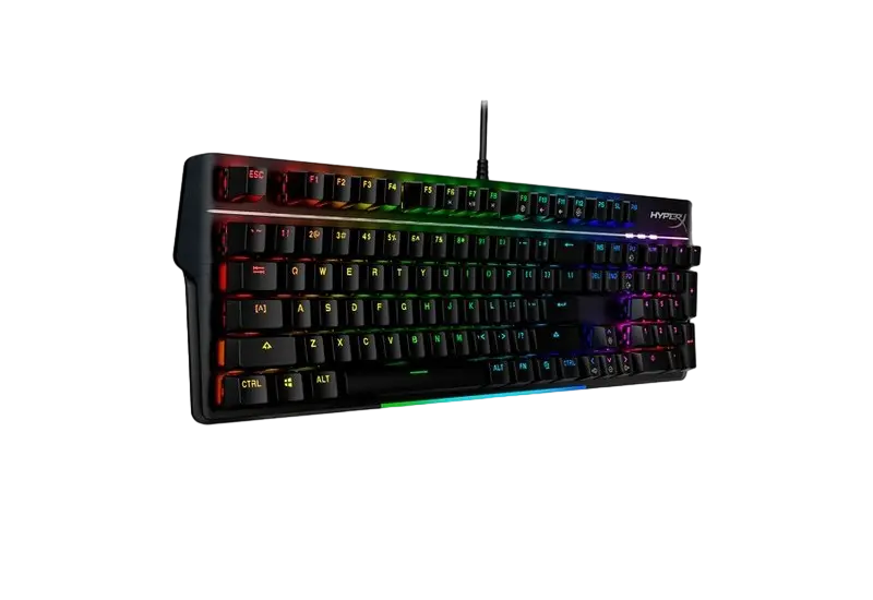 Gaming Keyboard HyperX Alloy MKW100, Mechanical, Aluminum Frame, Wrist rest, Red SW, US Layout, USB