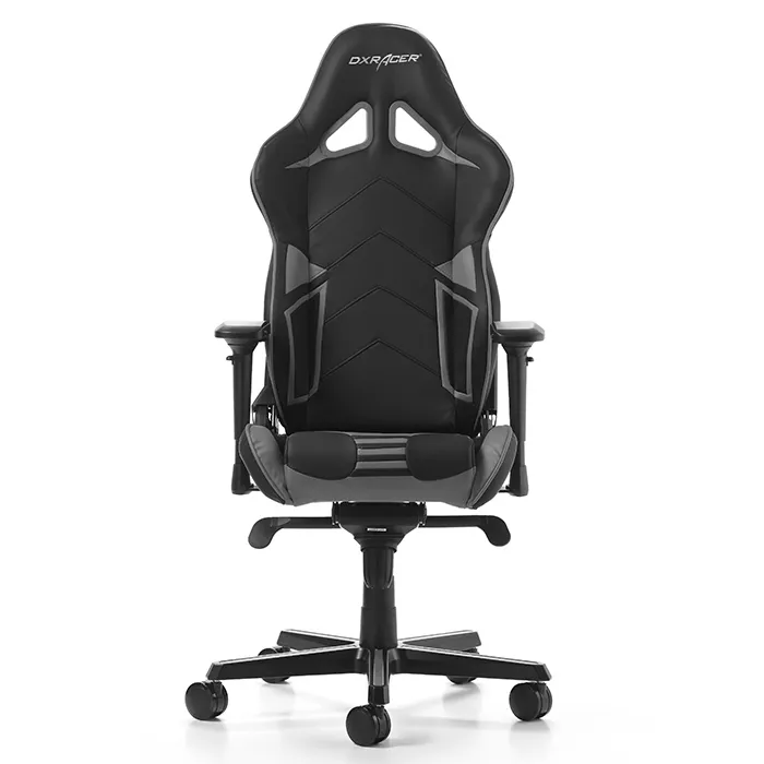 Scaun Gaming DXRacer Racing Pro, PU Piele, Negru/Gri