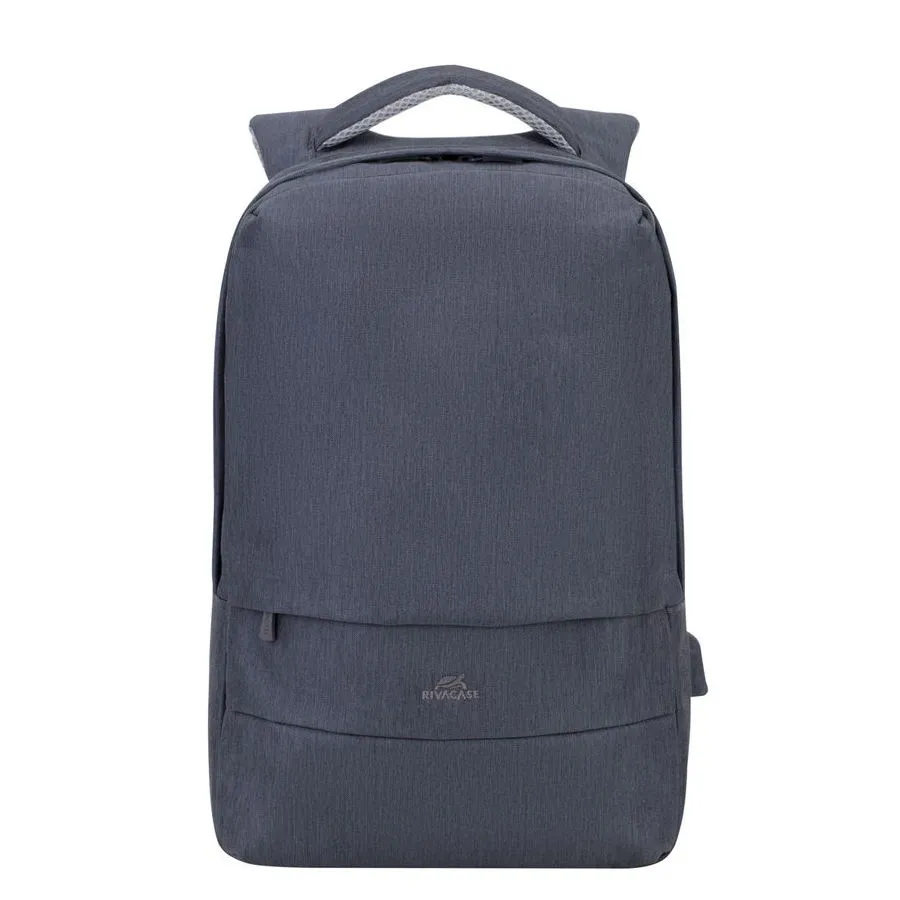 Rucsac pentru Laptop RivaCase Prater, 15.6", Poliester, Gri închis