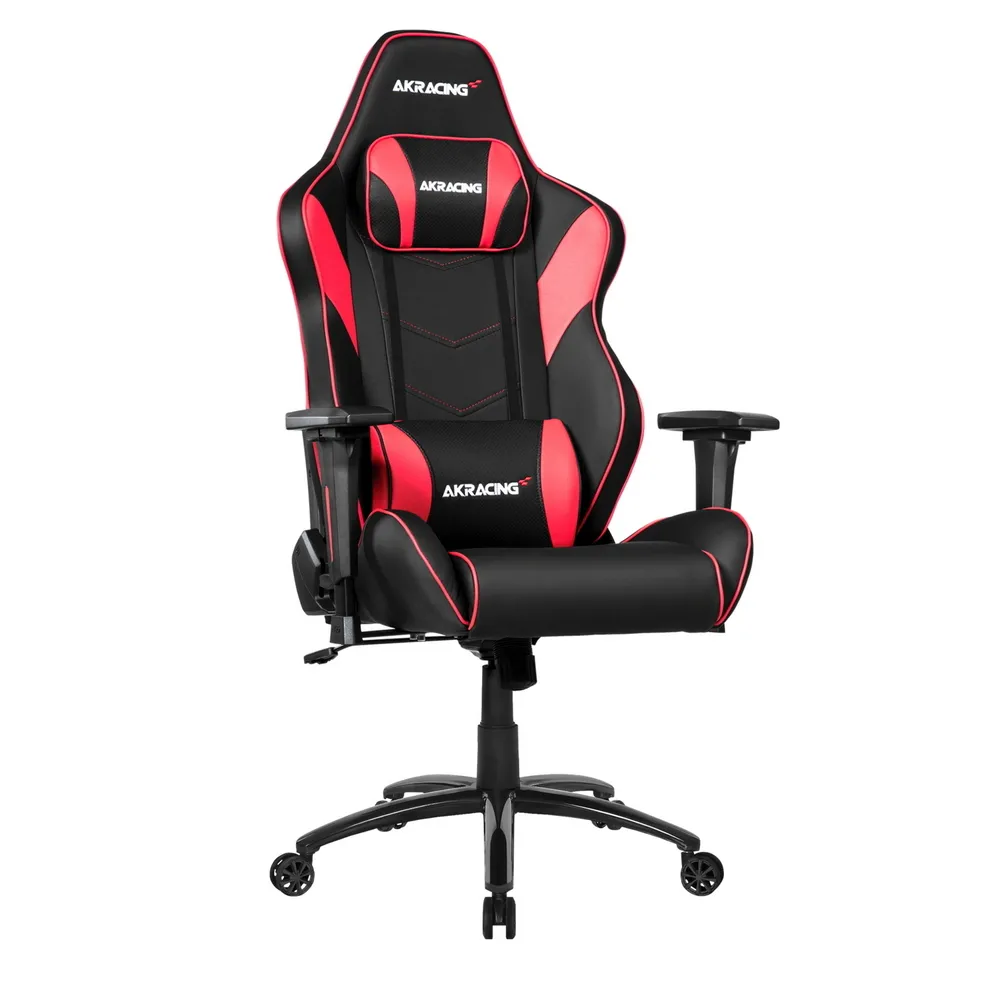 Scaun Gaming AKRacing CORE LX Plus, PU piele, Negru/Rosu