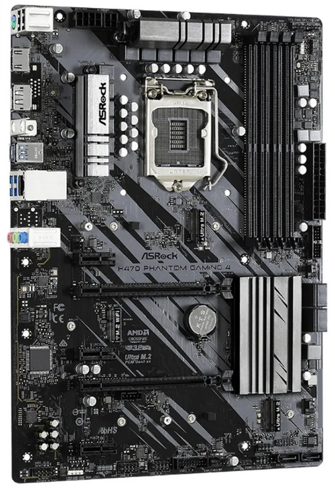 Материнская плата ASRock H470 PHANTOM GAMING 4, LGA1200, Intel H470, ATX