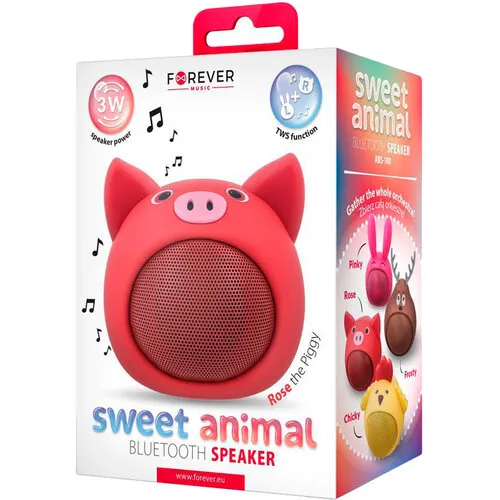 Портативная колонка Forever ABS-100, Розовый