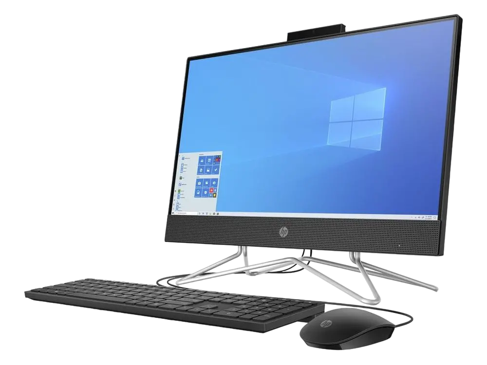 Computer All-in-One HP 22-df1055ur, 21,5", Intel Core i3-1125G4, 8GB/256GB, FreeDOS, Negru