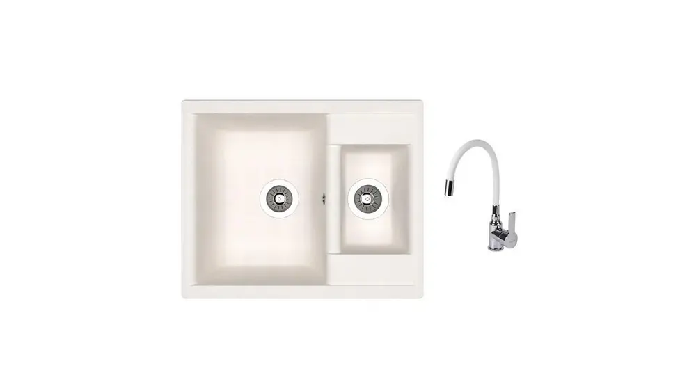 КОМПЛЕКТ мойки Dr Gans Astra 620 + SanDonna F 9995 белый