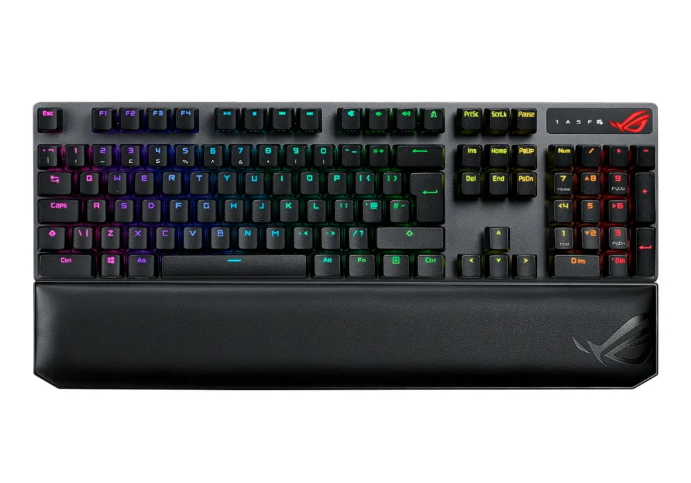 Клавиатура ASUS ROG Strix Scope NX Wireless Deluxe, Беспроводное, Чёрный