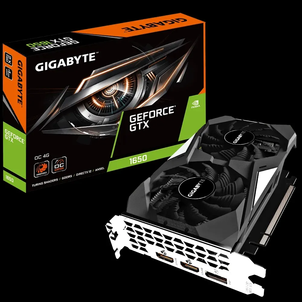 Видеокарта Gigabyte GV-N1650OC-4GD,  4ГБ GDDR5 128бит