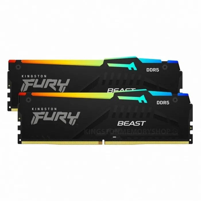 Оперативная память Kingston FURY Beast RGB, DDR5 SDRAM, 5200 МГц, 64Гб, KF552C40BBAK2-64