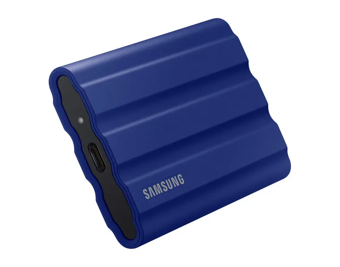 1.0TB Samsung Portable SSD T7 Shield Blue, USB-C 3.1 (88x59x13mm, 98g, R/W:1050/1000MB/s, IP65)
