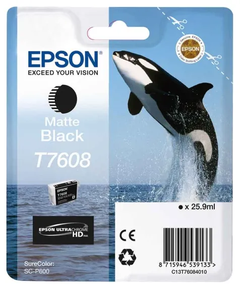 Ink Cartridge Epson T760 SC-P600 Matte Black, C13T76084010