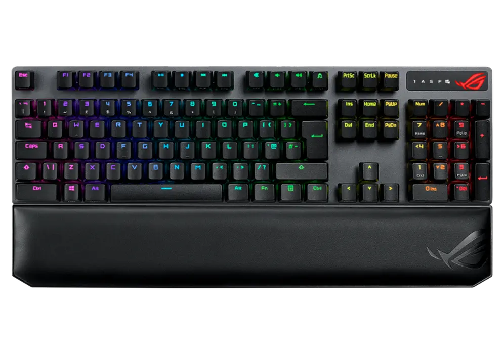 Клавиатура ASUS ROG Strix Scope NX Wireless Deluxe, Беспроводное, Чёрный