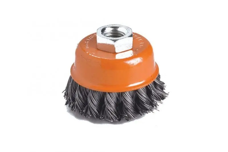 Perie cupa din sarma rasucita cu piulita Villager WBA 100KB