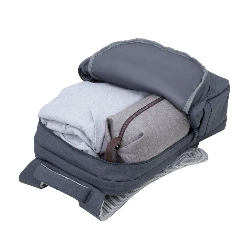 Rucsac pentru Laptop RivaCase Prater, 17.3", Poliester, Gri închis