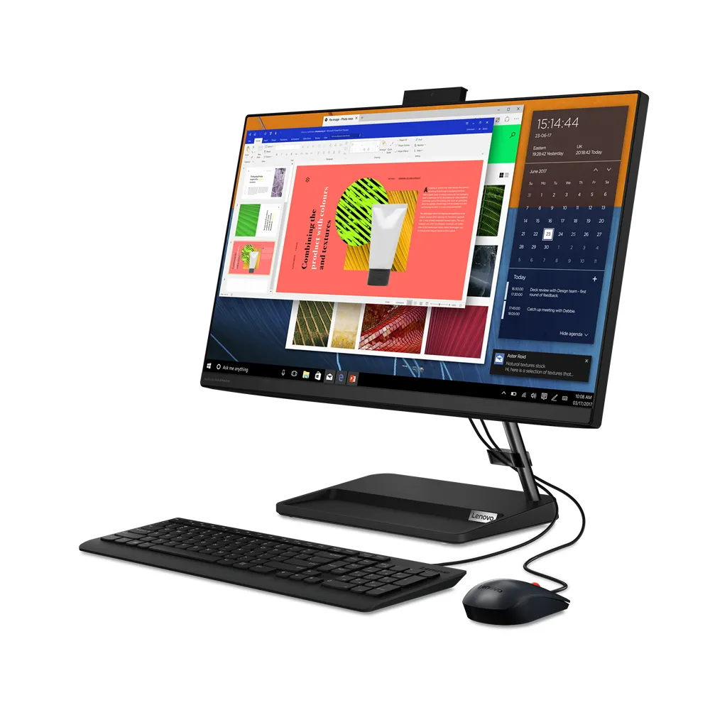 Computer All-in-One Lenovo IdeaCentre 5 24ALC6, 23,8", AMD Ryzen 7 5700U, 16GB/512GB, Fără SO, Negru