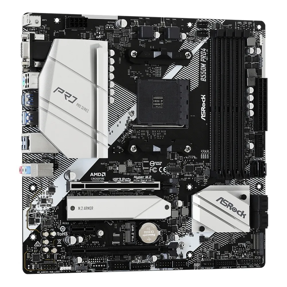Материнская плата ASRock B550M Pro4, AM4, AMD B550, Micro-ATX