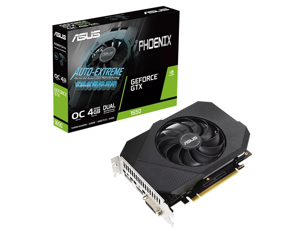 Placă Video ASUS PH-GTX1650-O4GD6-P-V2,  4GB GDDR6 128bit