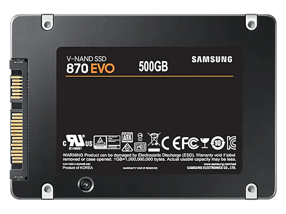 Накопитель SSD Samsung 870 EVO  MZ-77E500, 500Гб, MZ-77E500B/KR
