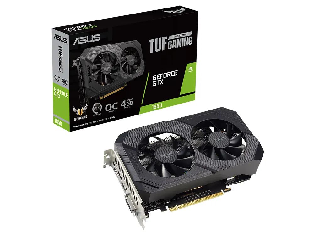 Видеокарта ASUS TUF-GTX1650-O4GD6-P-V2-GAMING,  4ГБ GDDR6 128бит