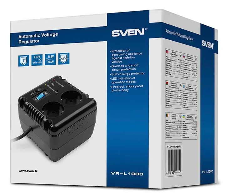 Stabilizator de Tensiune SVEN VR-L1000, 1000VA