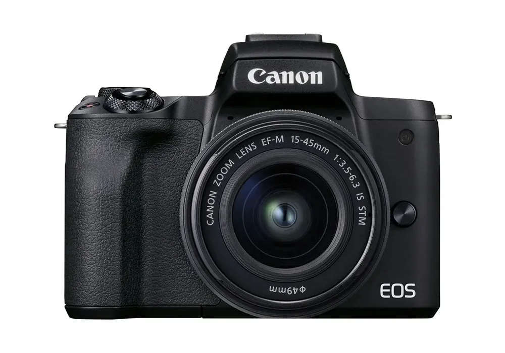 Aparat Foto Mirrorless Canon EOS M50 Mark II + EF-M 15-45 IS + EF-M 55-200 IS, Negru