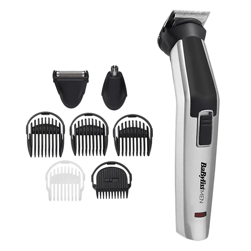 Trimmer pentru bărbați BaByliss 8-in-1 Titanium Multi Trimmer MT726E, Argintiu | Negru
