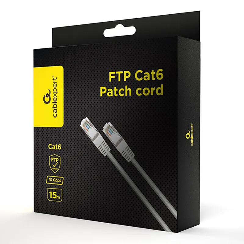 Patch cord Cablexpert PPB6-15M, Cat6 FTP , 15m, Alb