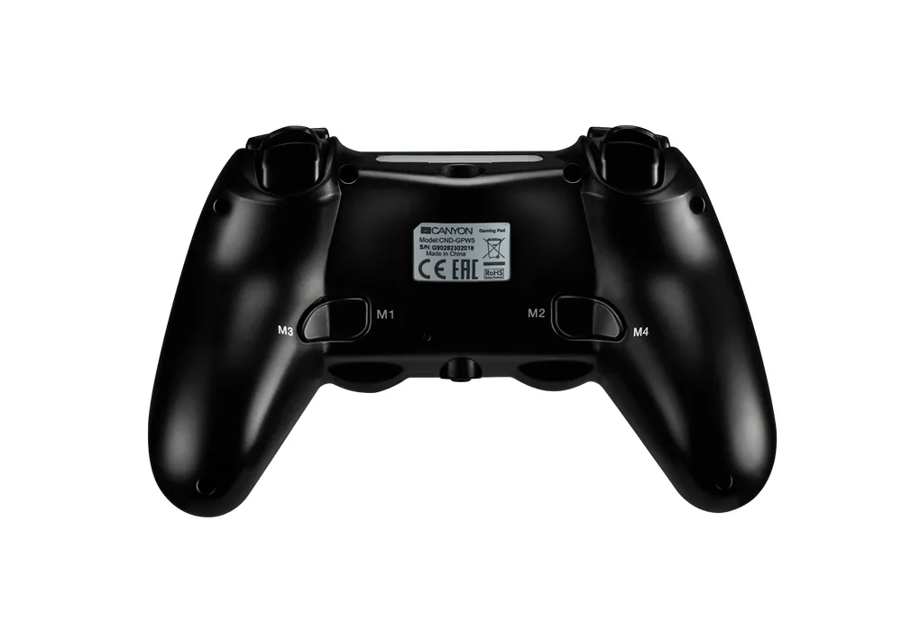 Wireless Gamepad Canyon GPW5 for PS4, 20 buttons, Dual motors, Built-in touchpad, 600mAh