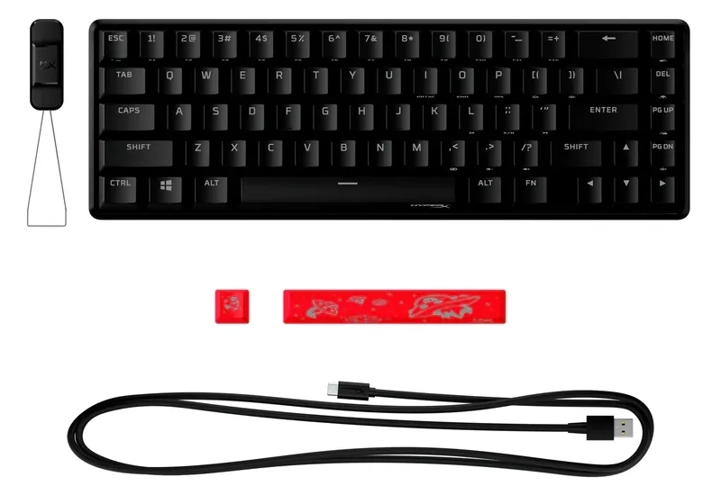 Gaming Keyboard HyperX Alloy Origins 65, Mechanical, TKL, Aluminum body, Red SW, RGB, PBT keys, USB