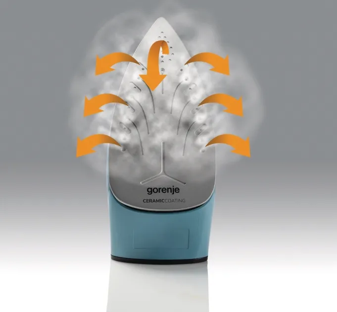 Fier de călcat cu generator de abur Gorenje SGH2200LBC, 2200W, Albastru