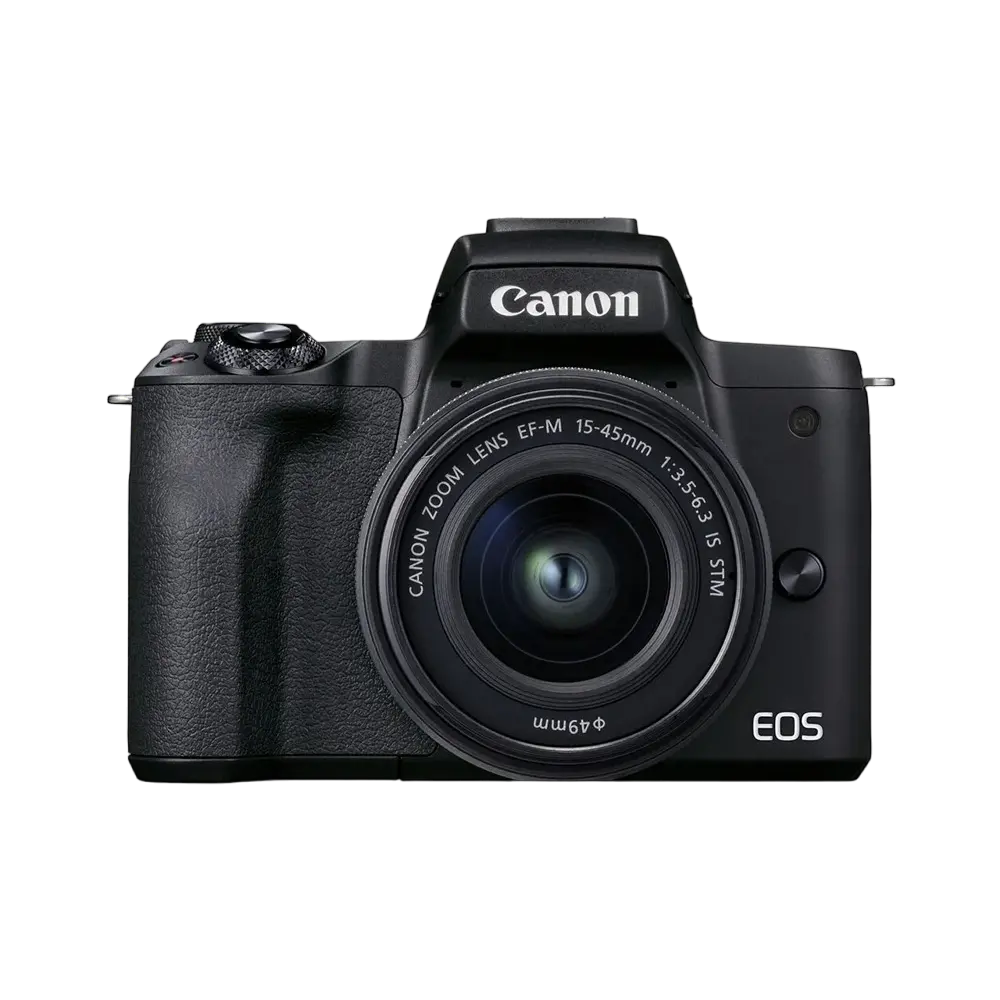 Aparat Foto Mirrorless Canon EOS M50 Mark II + EF-M 15-45 IS + EF-M 55-200 IS, Negru