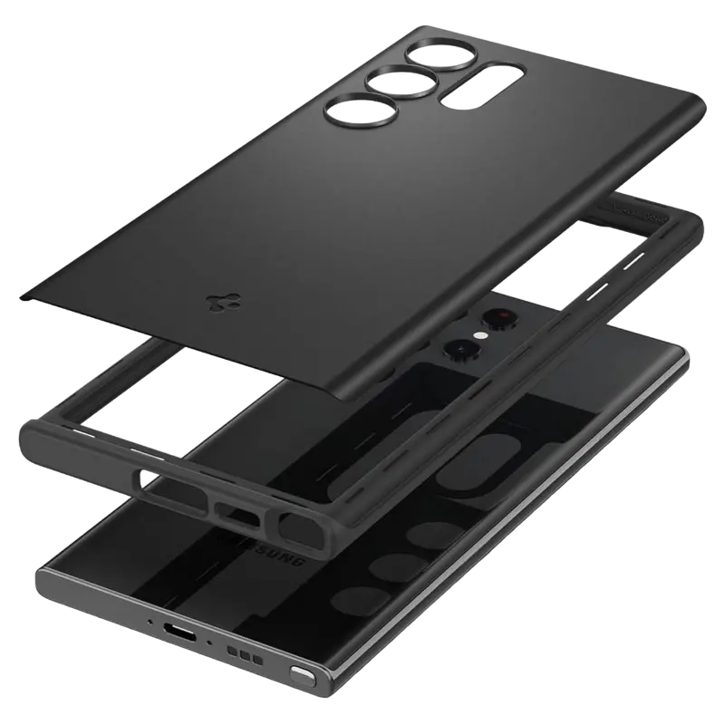 Чехол Spigen Samsung S23 Ultra, Thin Fit, Чёрный