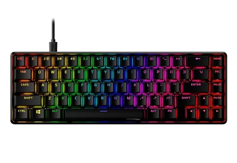 Gaming Keyboard HyperX Alloy Origins 65, Mechanical, TKL, Aluminum body, Red SW, RGB, PBT keys, USB