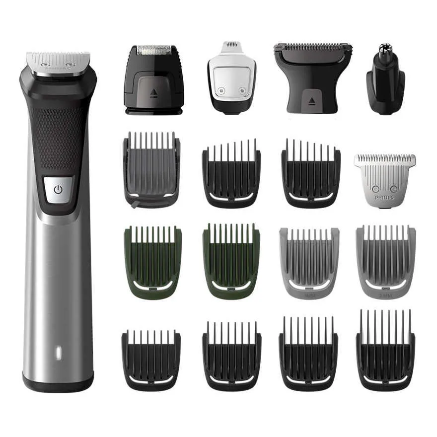 Trimmer pentru bărbați Philips Multigroom Series 7000 MG7770/15, Argintiu | Negru