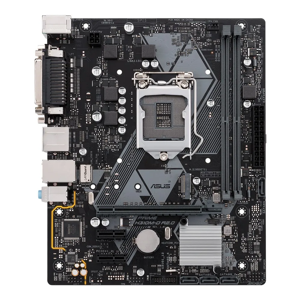 Материнская плата ASUS PRIME H310M-D R2.0, LGA1151, Intel H310, Micro-ATX