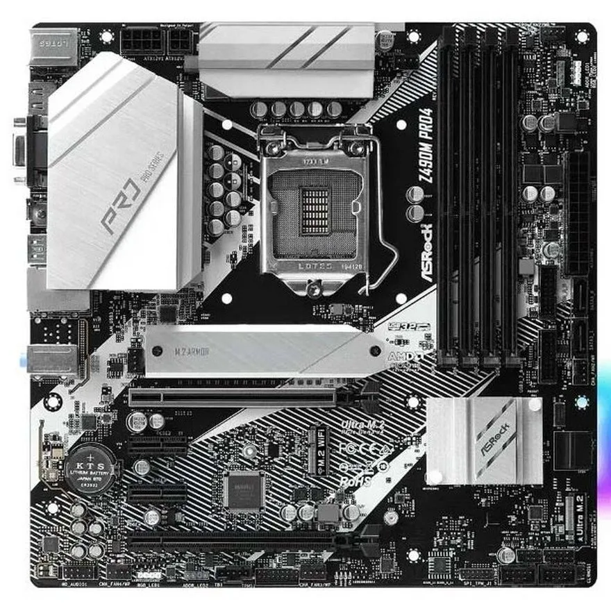 Материнская плата ASRock Z490M PRO4, LGA1200, Intel Z490, Micro-ATX
