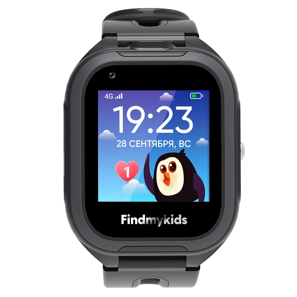 Ceas pentru copii Elari Findmykids Go, Negru