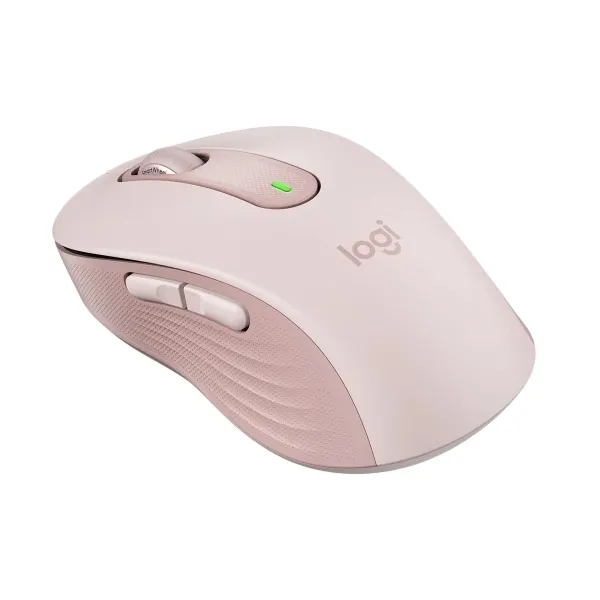 Wireless Mouse Logitech M650 Signature, Optical, 400-4000 dpi, 5 buttons, 1xAA, 2.4GHz/BT, Rose