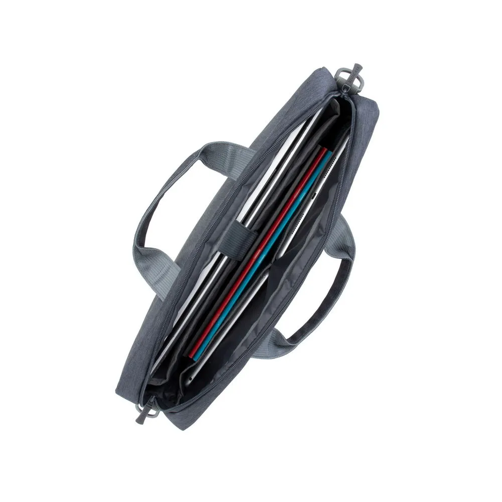 Geantă pentru Laptop RivaCase Prater, 15.6", Poliester, Gri închis