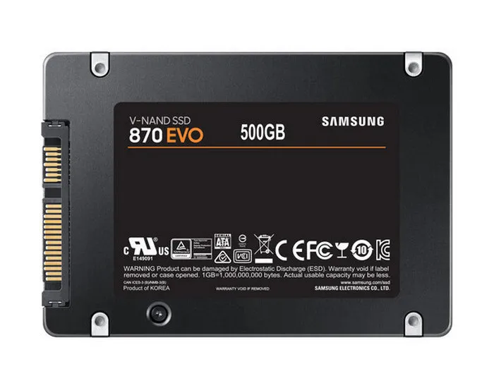 Накопитель SSD Samsung 870 EVO  MZ-77E500, 500Гб, MZ-77E500B/EU