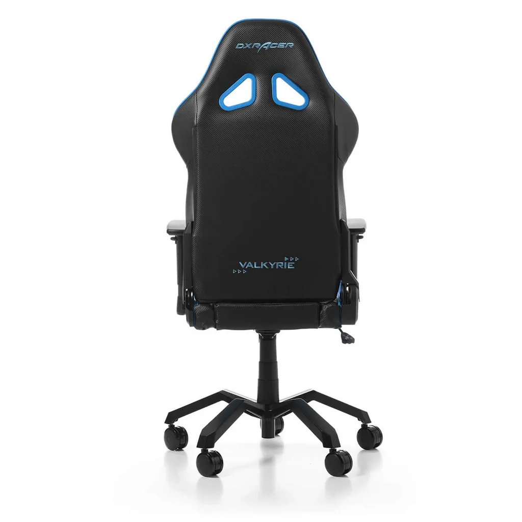 Scaun Gaming DXRacer Valkyrie, PU Piele, Negru/Albastru