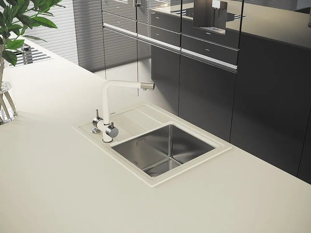 Кухонная мойка из кварца/нержав. Florentina-COMBI 650 Sampanie