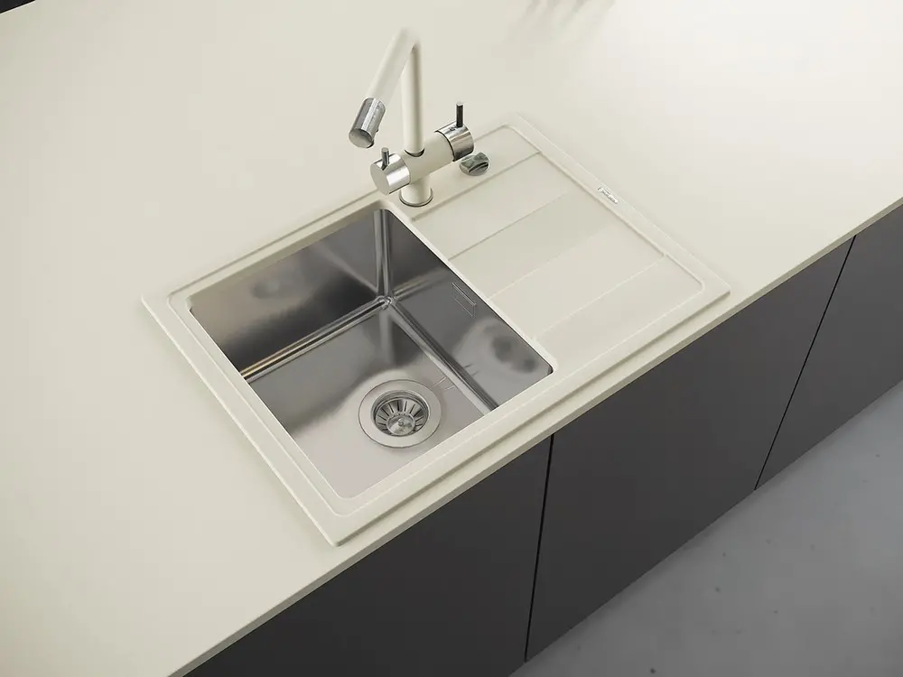 Кухонная мойка из кварца/нержав. Florentina-COMBI 650 Sampanie