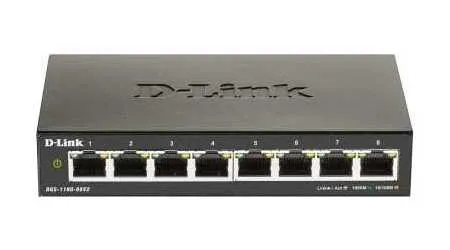 Сетевой коммутатор D-Link DGS-1100-08V2/A1A, 8x 10/100/1000 Мбит/с