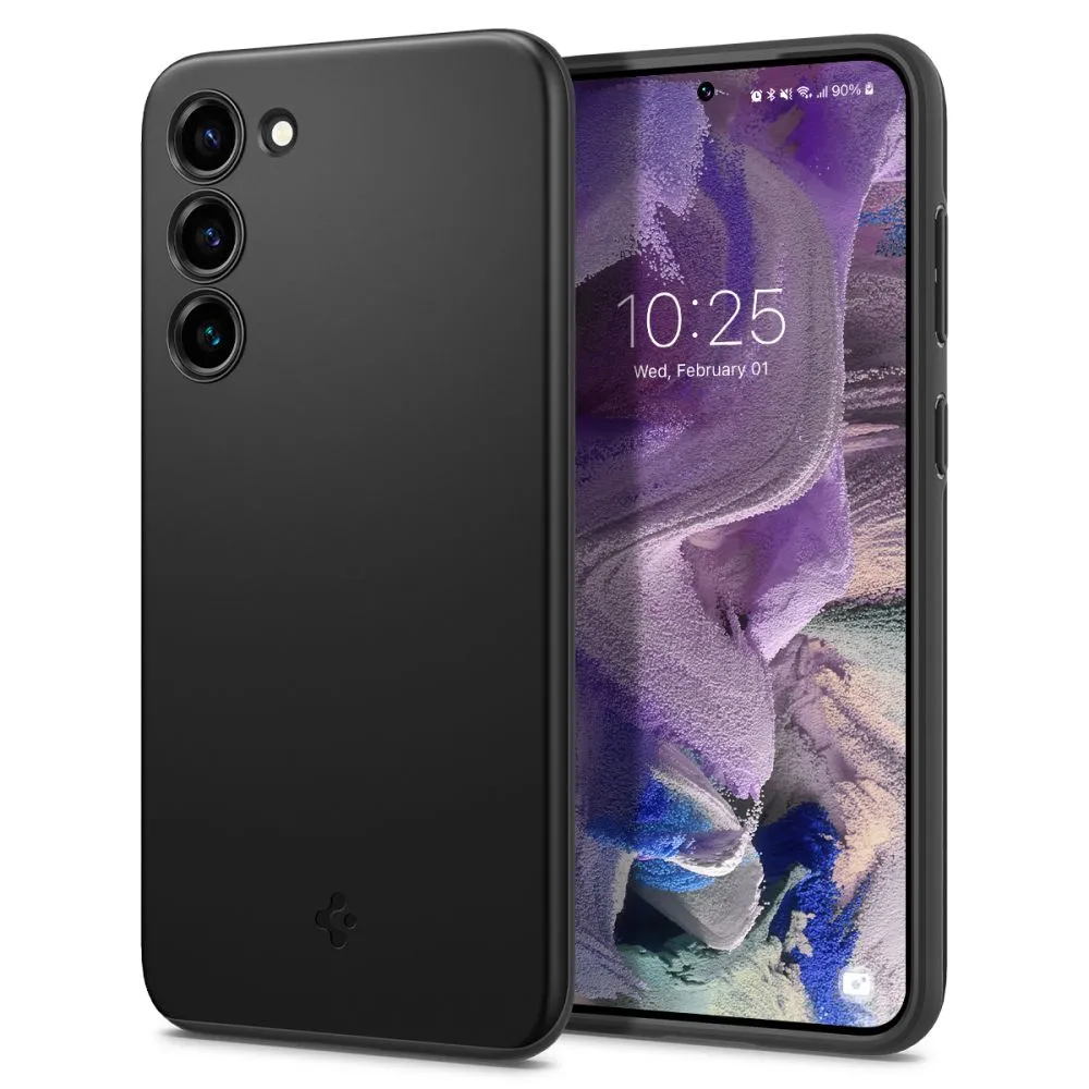 Чехол Spigen Samsung S23, Thin Fit, Чёрный