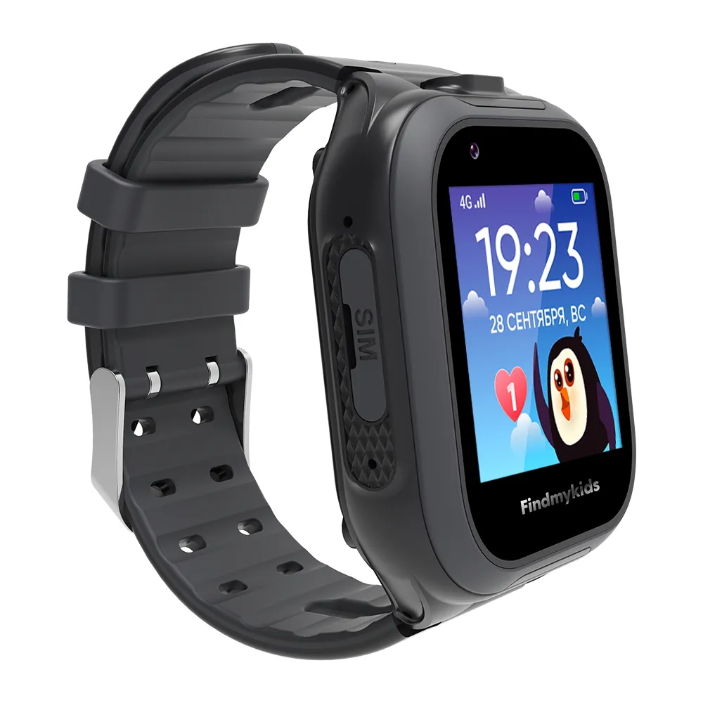 Ceas pentru copii Elari Findmykids Go, Negru